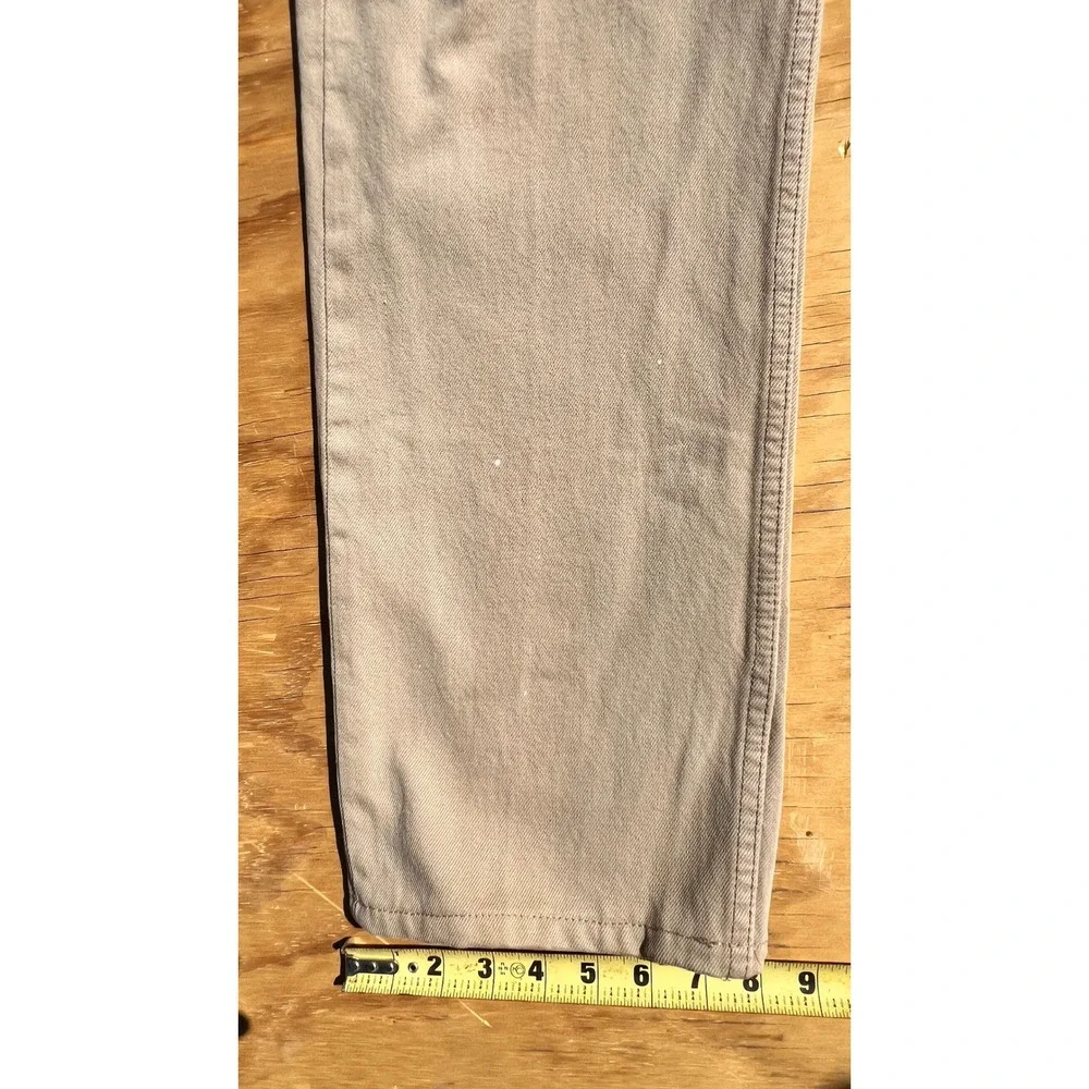 Vintage Levis 501 Tan Khaki Jeans Made in USA Button Fly Straight Leg 36x32